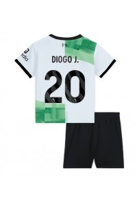 Liverpool Diogo Jota #20 Jalkapallovaatteet Lasten Vieraspeliasu 2023-24 Lyhythihainen (+ Lyhyet housut)